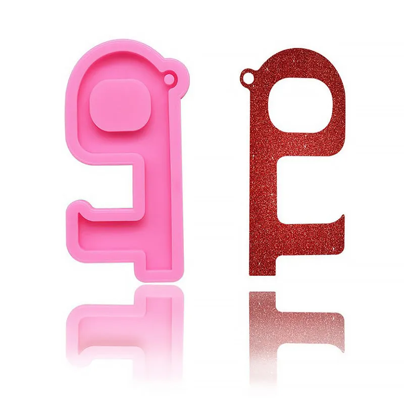 1 Piece Silicone Keychain Mold DIY Door Hook Mold Keychain Jewelry Mold For Christmas Gift 10335650