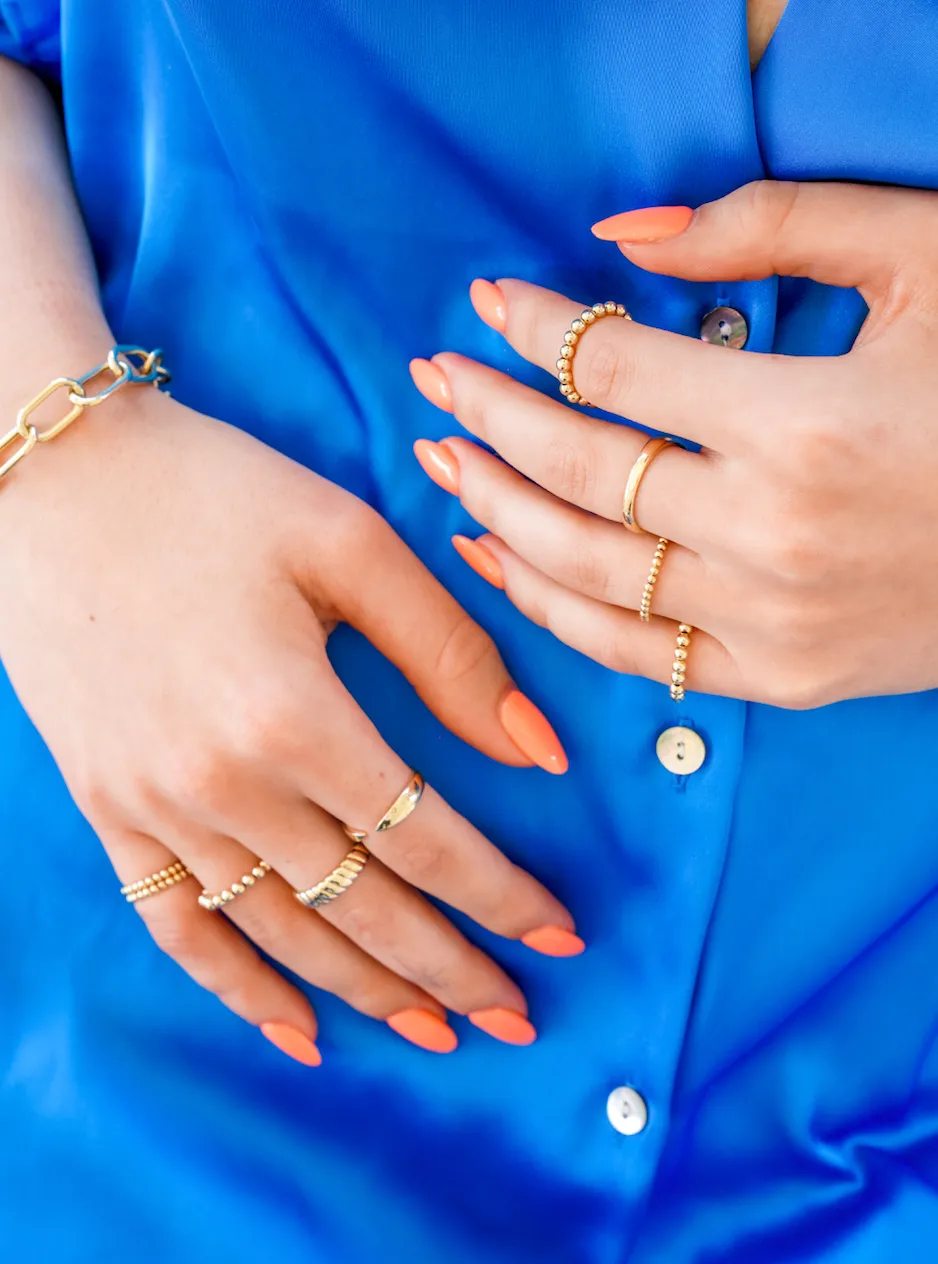 14k Gold Chunky Claw Ring