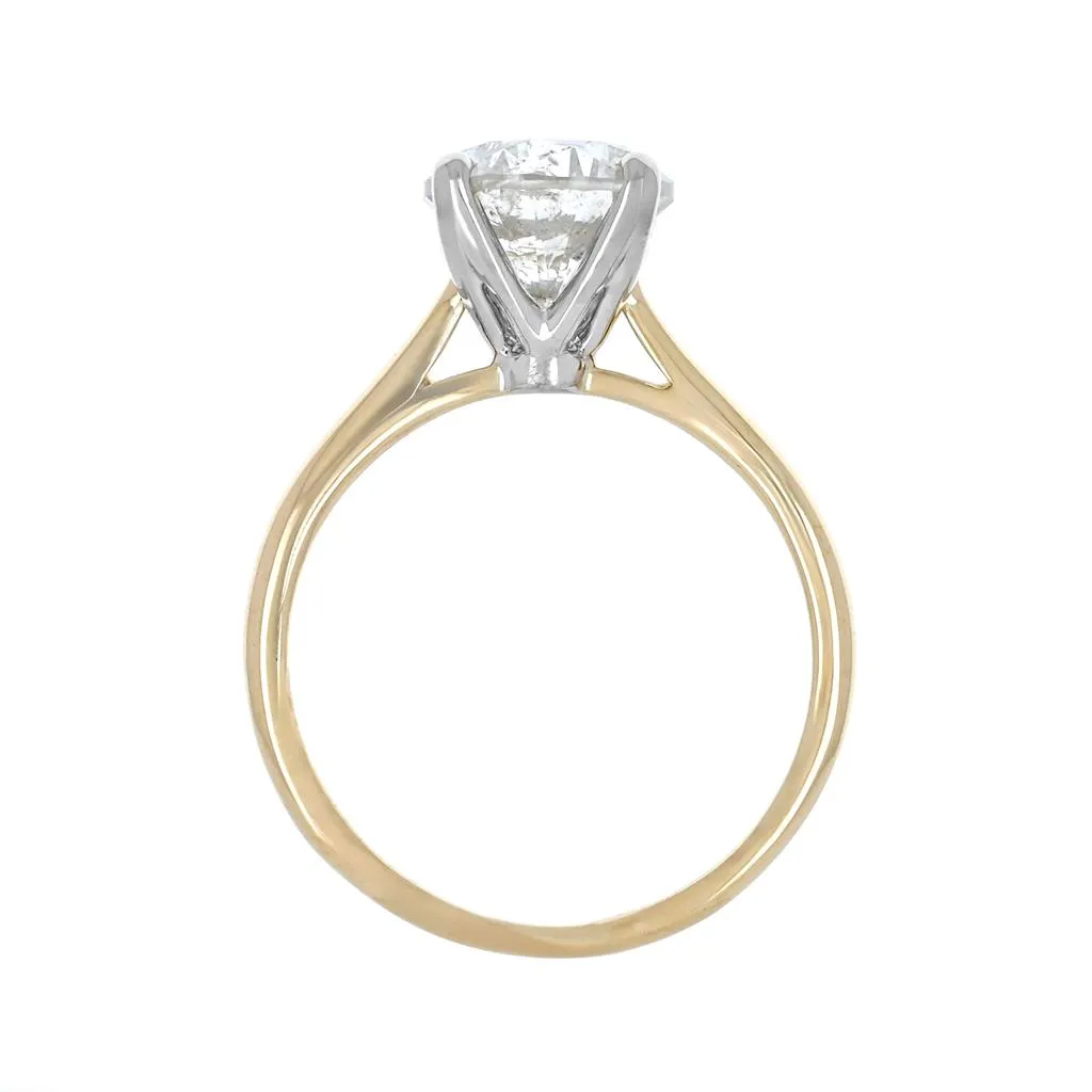 2.62ctw Diamond Engagement Ring   Tulip Head - 14K Yellow Gold