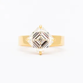 3.54 ct Lab-Grown Asscher Diamond Temple Ring