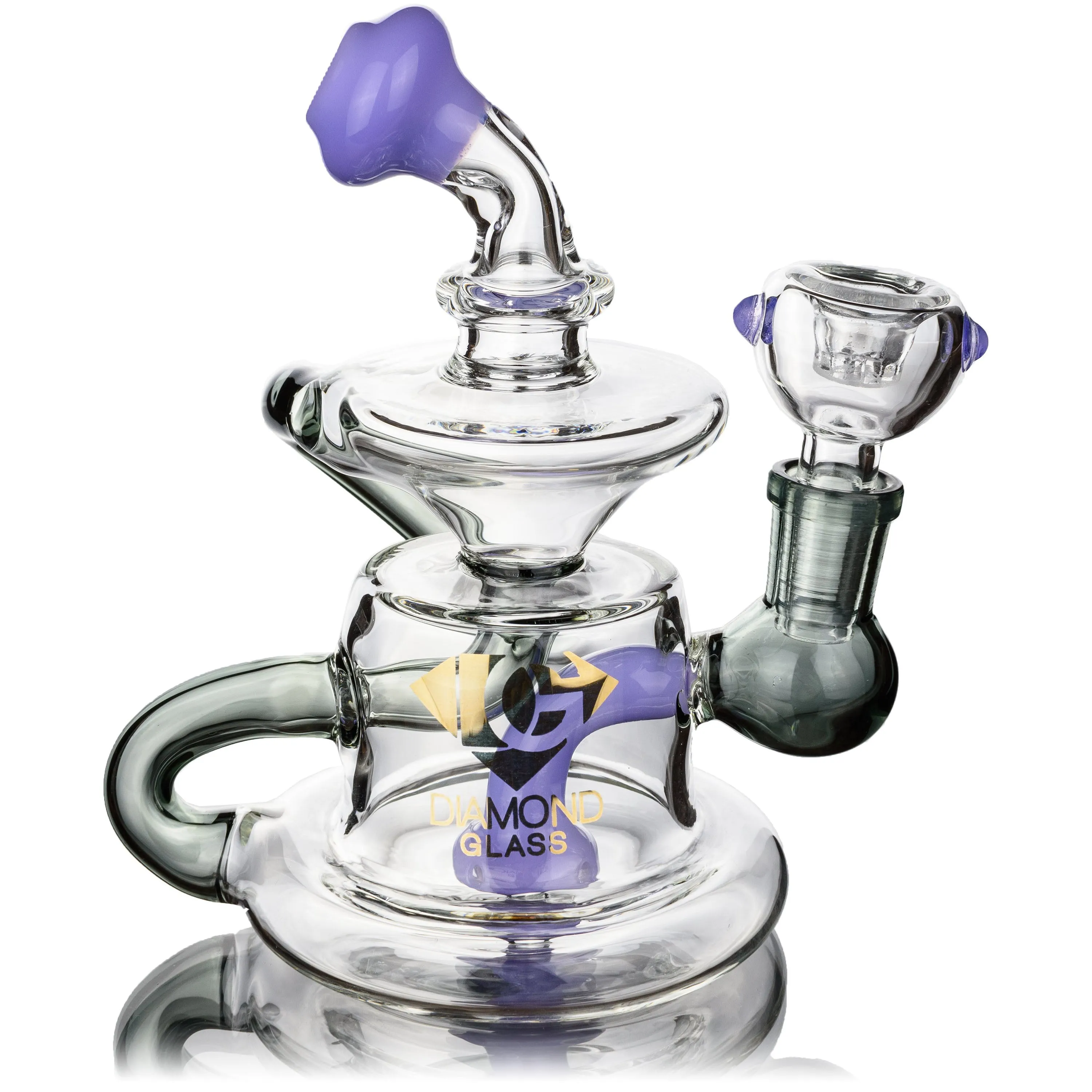 6 Showerhead Recycler, by Diamond Glass (free banger included)