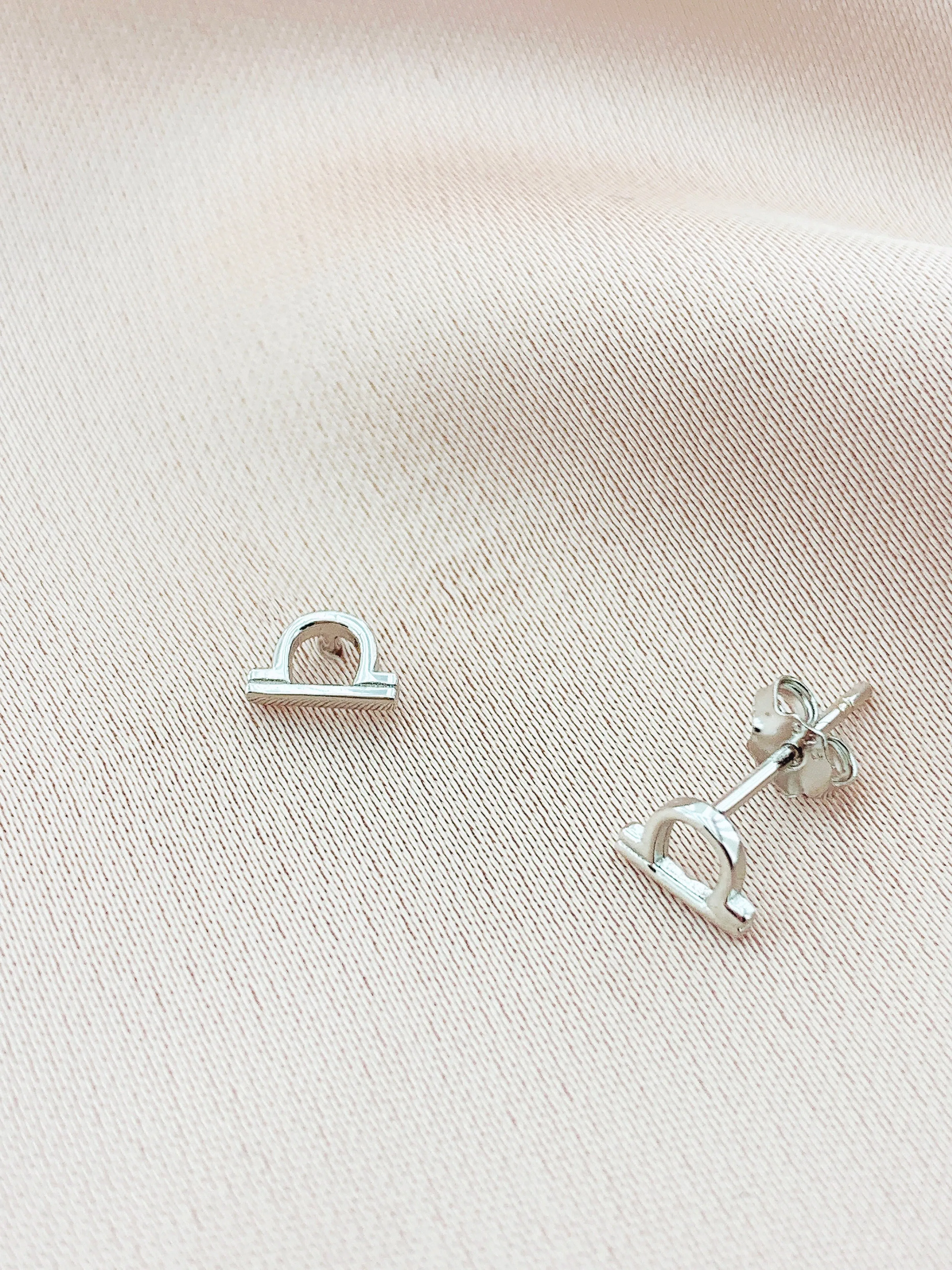 925 Silver Libra Stud Constellation Earring