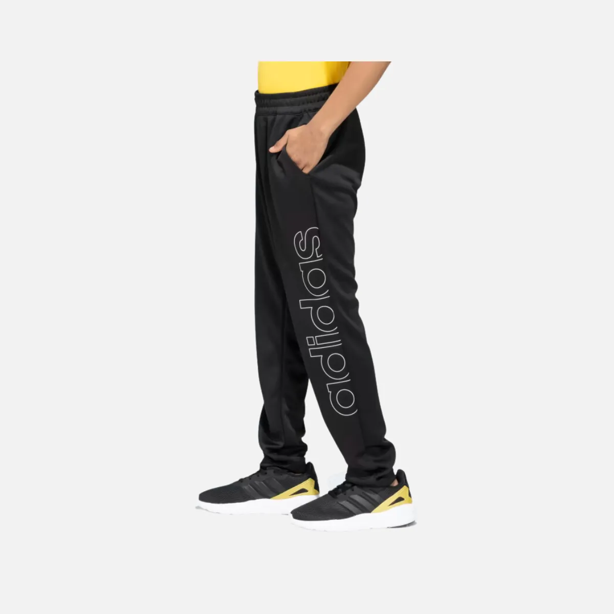 Adidas Boy Lin Graphic Print Kids Pant (5-16 Years) -Black