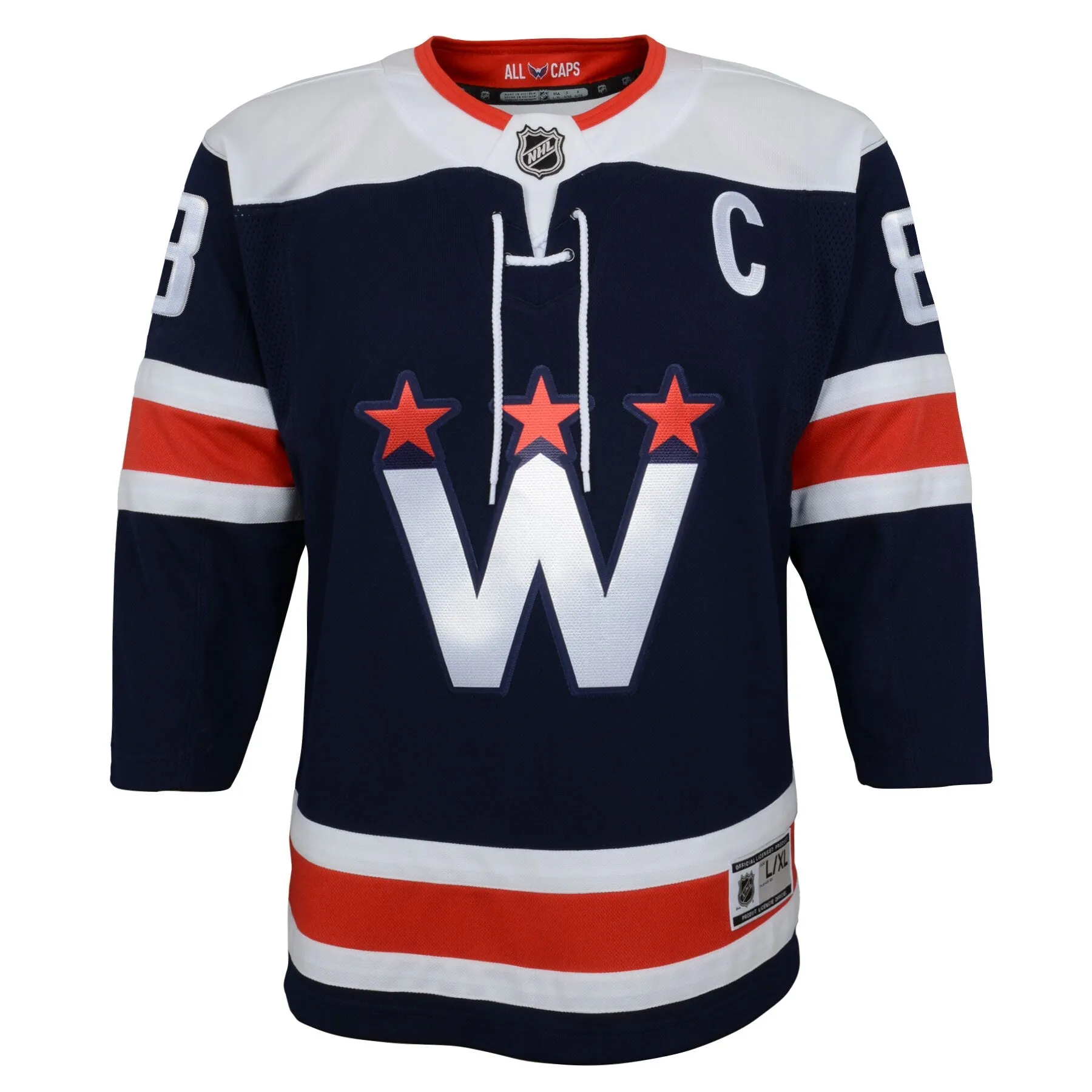 Alexander Ovechkin Washington Capitals Youth 2020/21 Alternate Premier Player Jersey - Navy