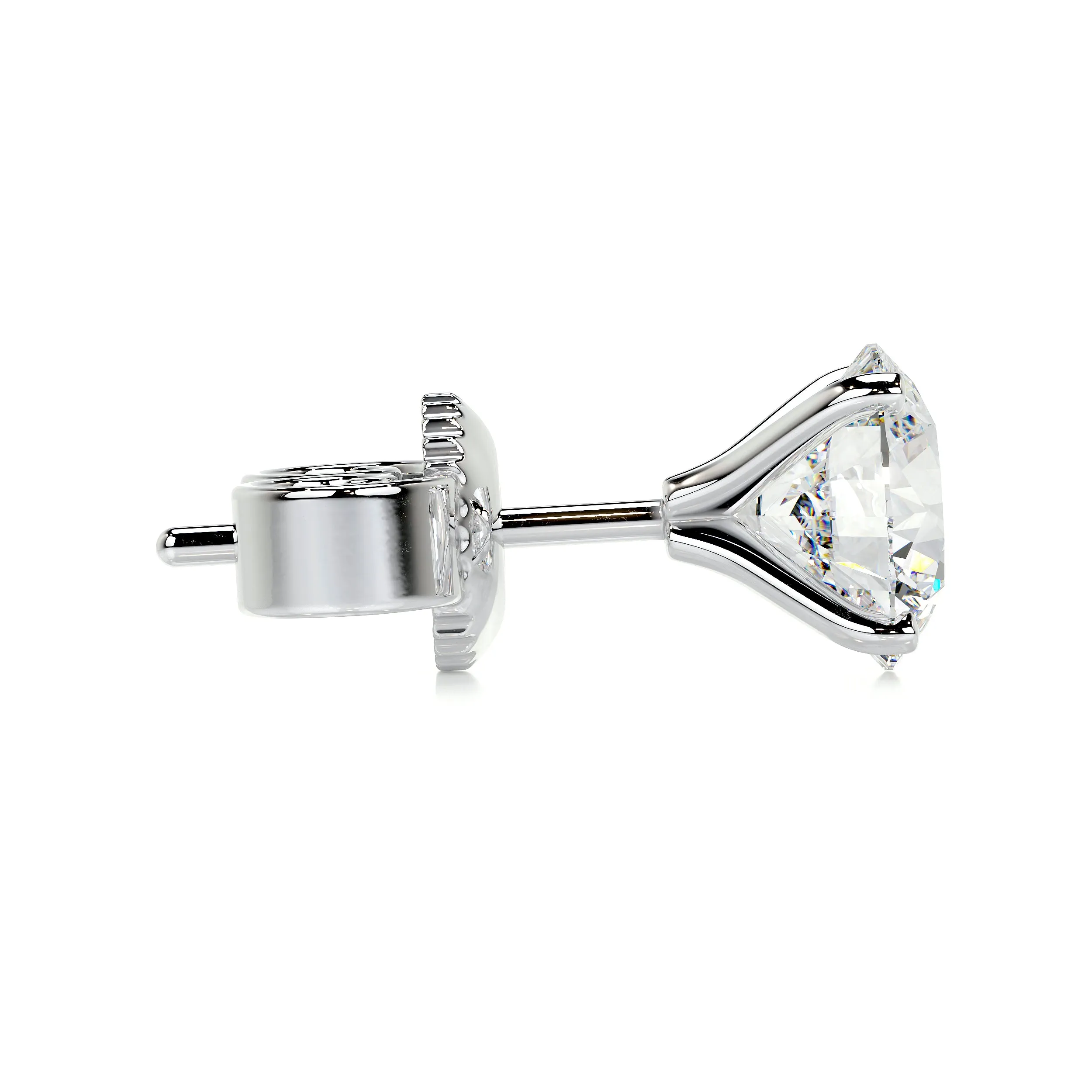 Allen Lab Grown Diamond Earrings -14K White Gold