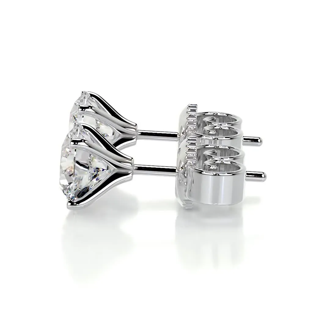 Allen Lab Grown Diamond Earrings -14K White Gold