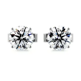 Allen Lab Grown Diamond Earrings -14K White Gold