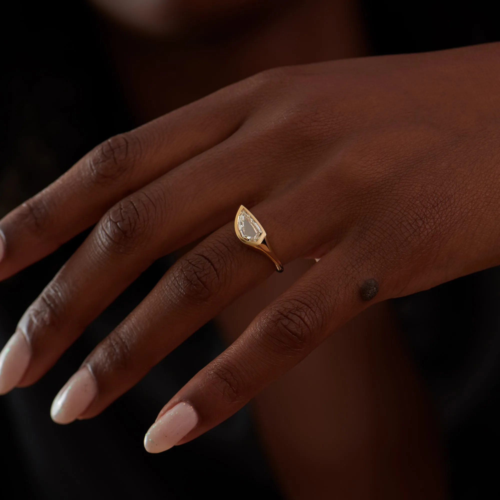 Aperture Portrait Cut Engagement Ring