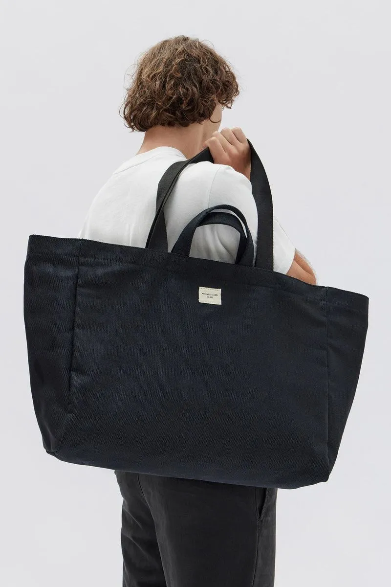 Assembly Label Canvas Tote - Black