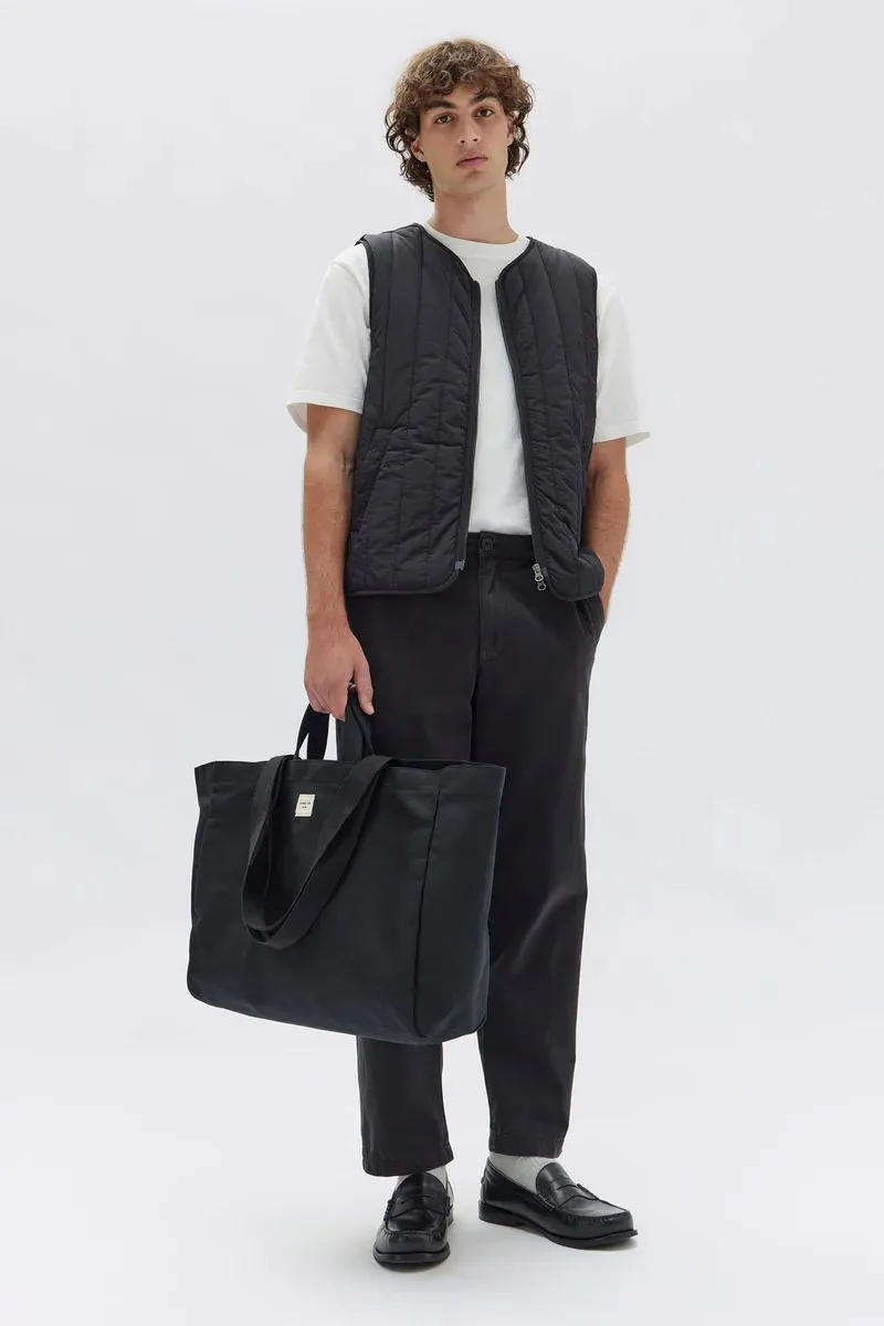 Assembly Label Canvas Tote - Black