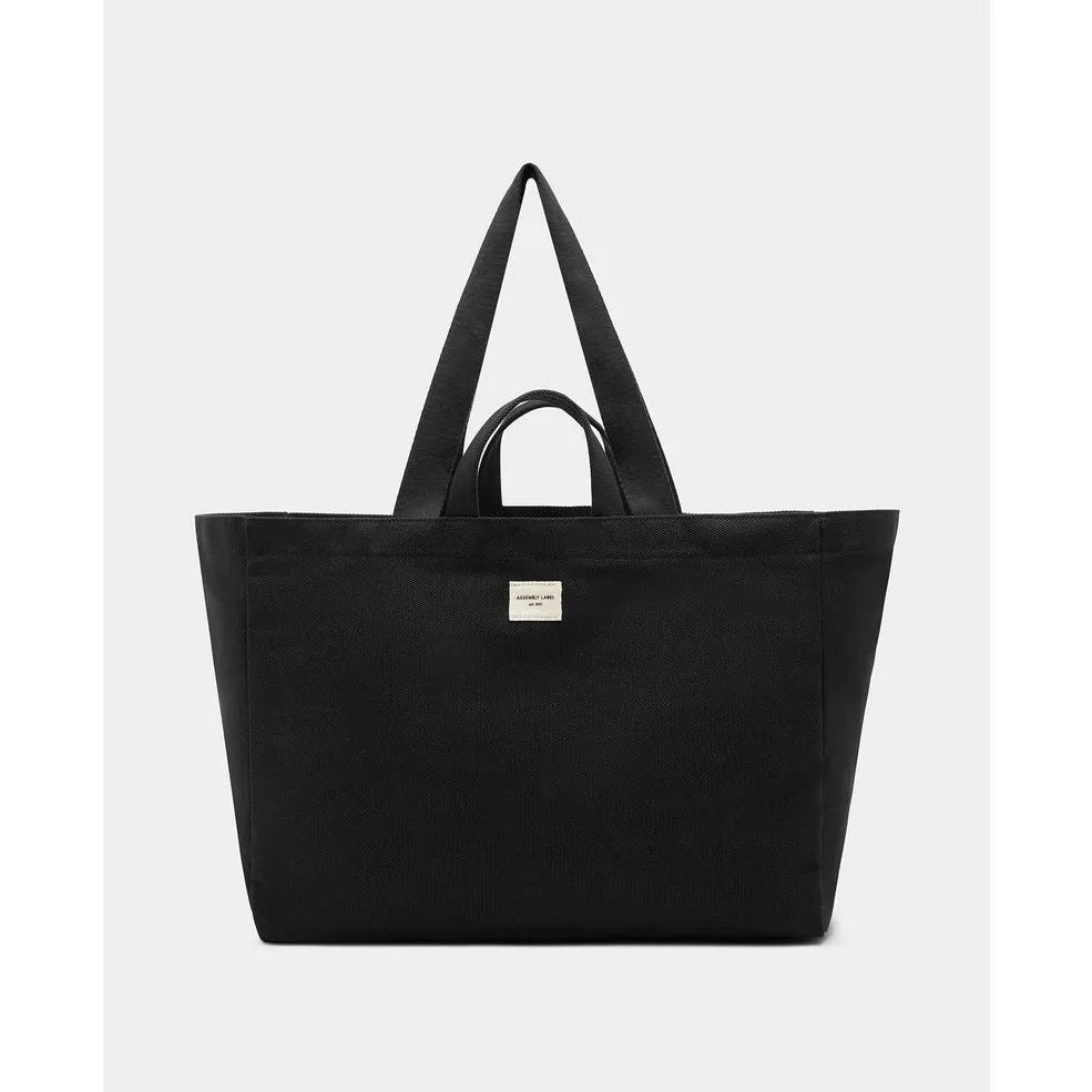 Assembly Label Canvas Tote - Black