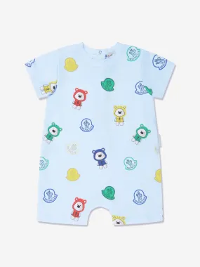 Baby Boys Bear Print Romper in Blue