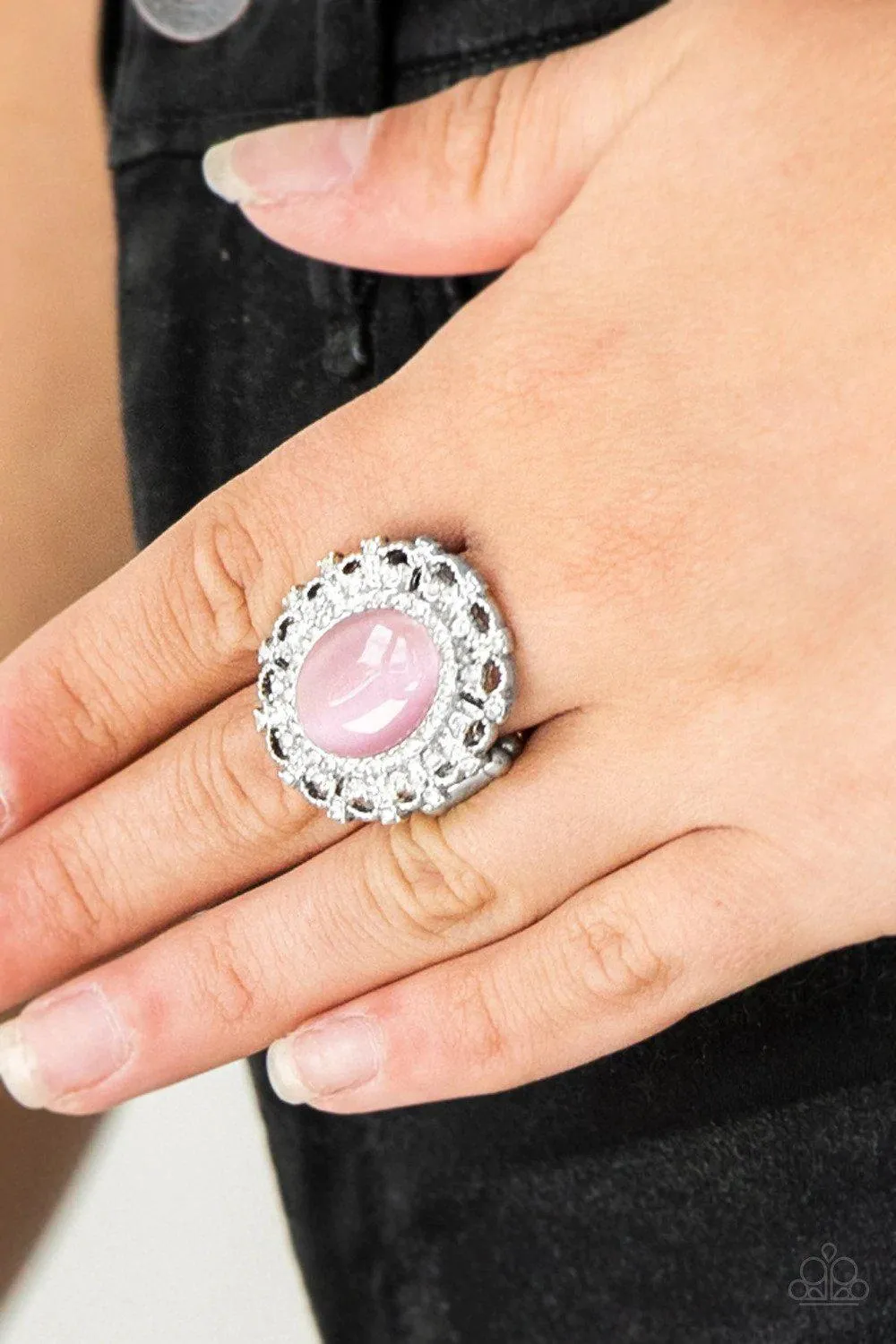 BAROQUE The Spell Pink Moonstone Ring - Paparazzi Accessories