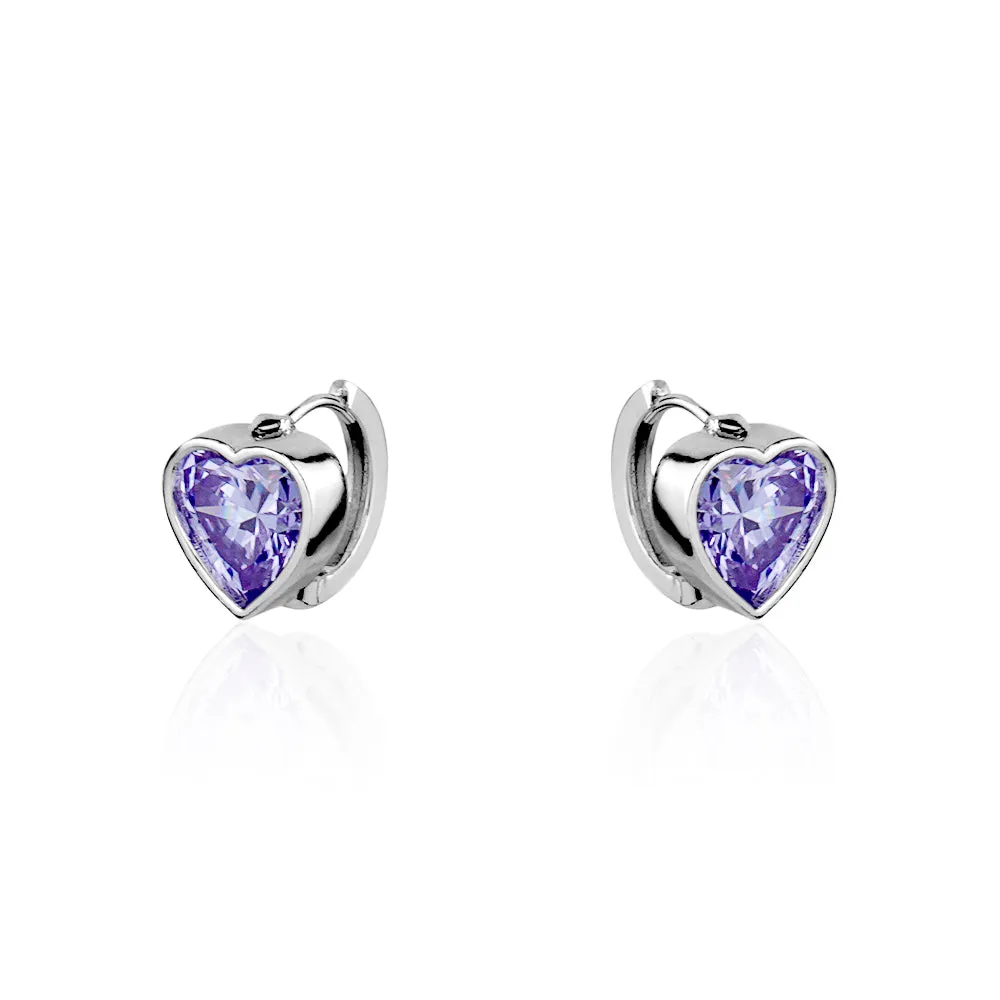 BEZEL HEART CRYSTAL HUGGIES