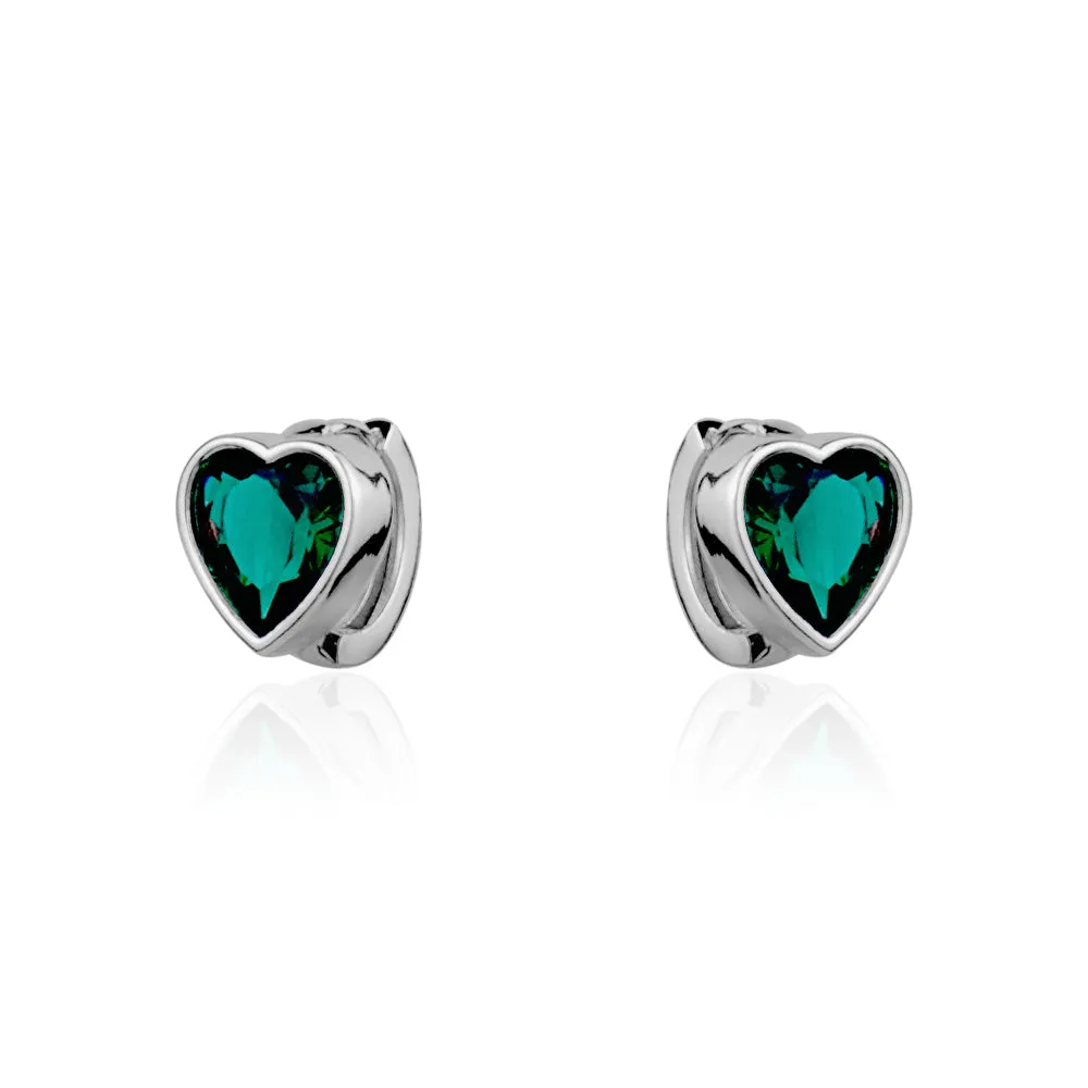 BEZEL HEART CRYSTAL HUGGIES