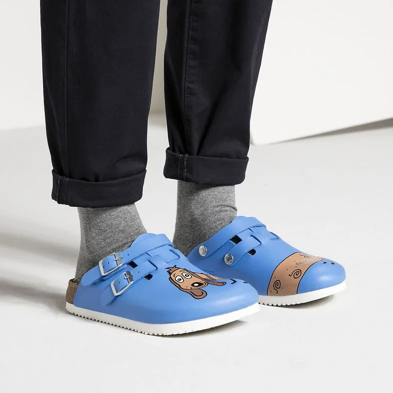 Birkenstock Birkis Kay Birko-Flor Dog Blue Supergrip Clogs