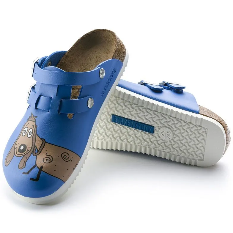 Birkenstock Birkis Kay Birko-Flor Dog Blue Supergrip Clogs