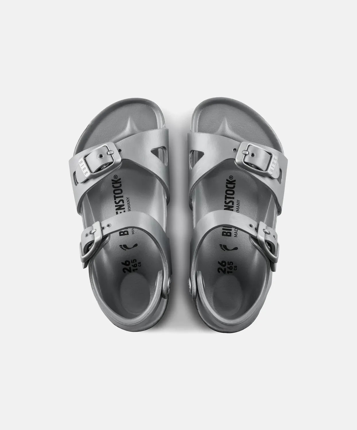 Birkenstock Kids Rio EVA Metallic Silver Sandals