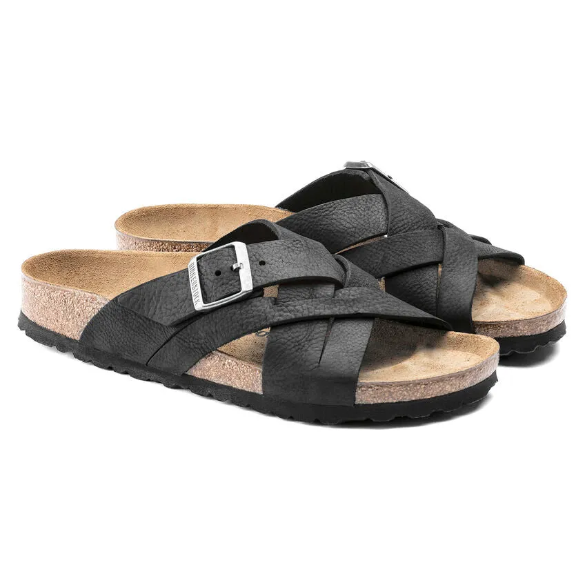 BIRKENSTOCK UNISEX Lugano Oiled Leather (Camberra Old Black - Regular Fit)