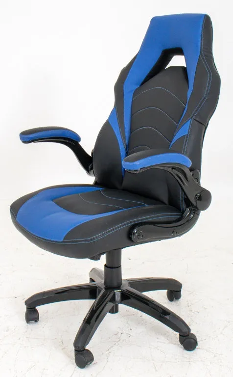 Black & Blue Extra Wide Gamer Chair Desk Chair