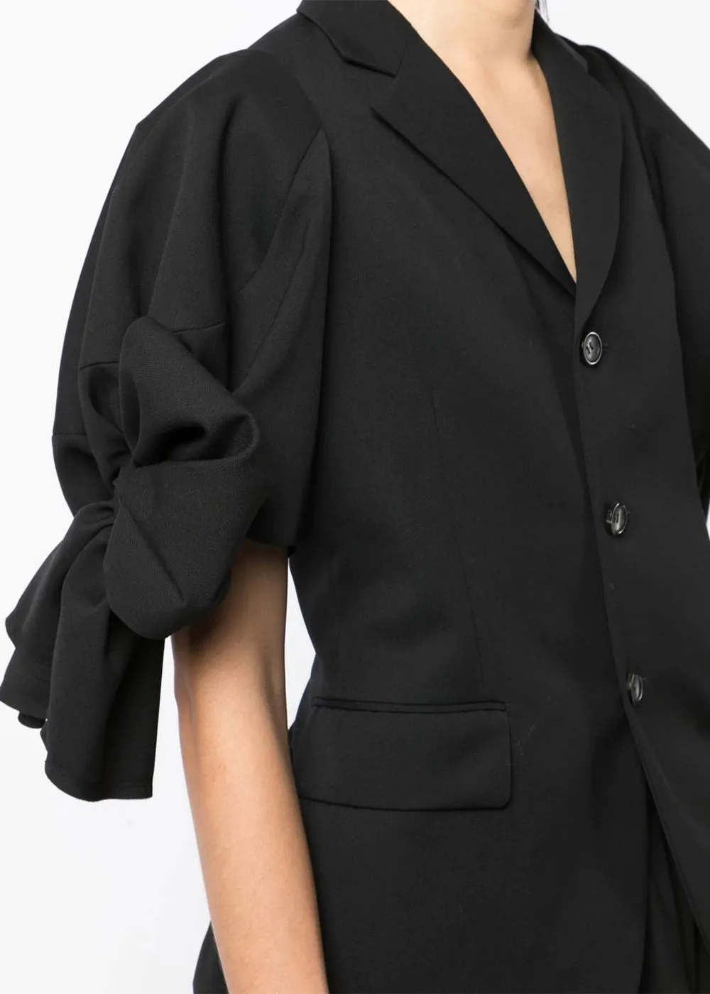 Black Bow-Detail Blazer