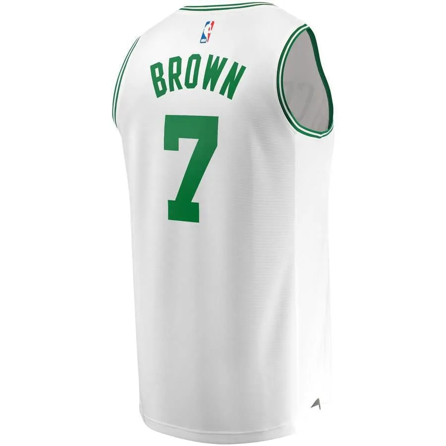 Boston Celtics Jaylen Brown Fanatics Branded Replica 2020-21 Fast Break Association Jersey Mens - White | Ireland T8239A9