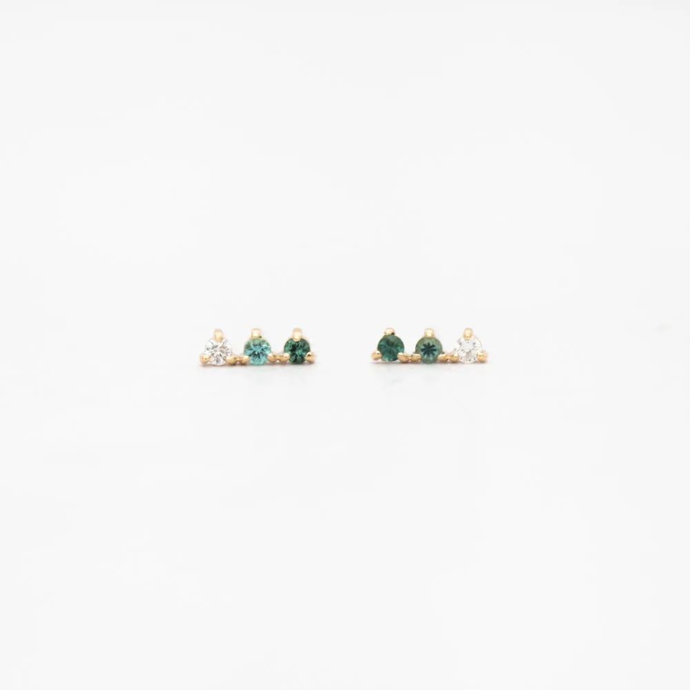 Botany Gradient Three-Step Earrings