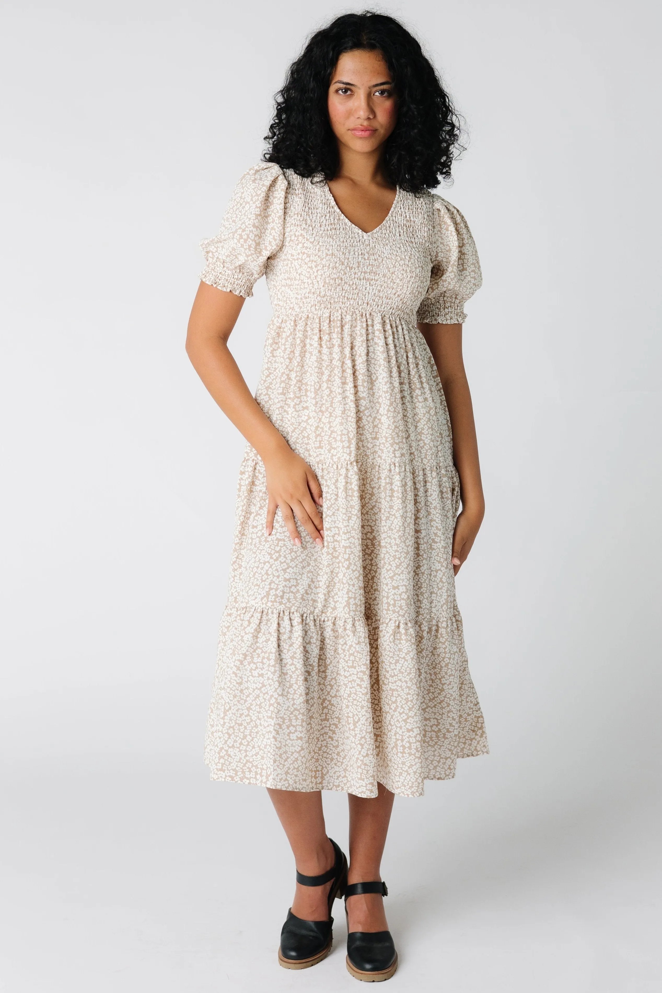 Brass & Roe Gazing Smocked Dress