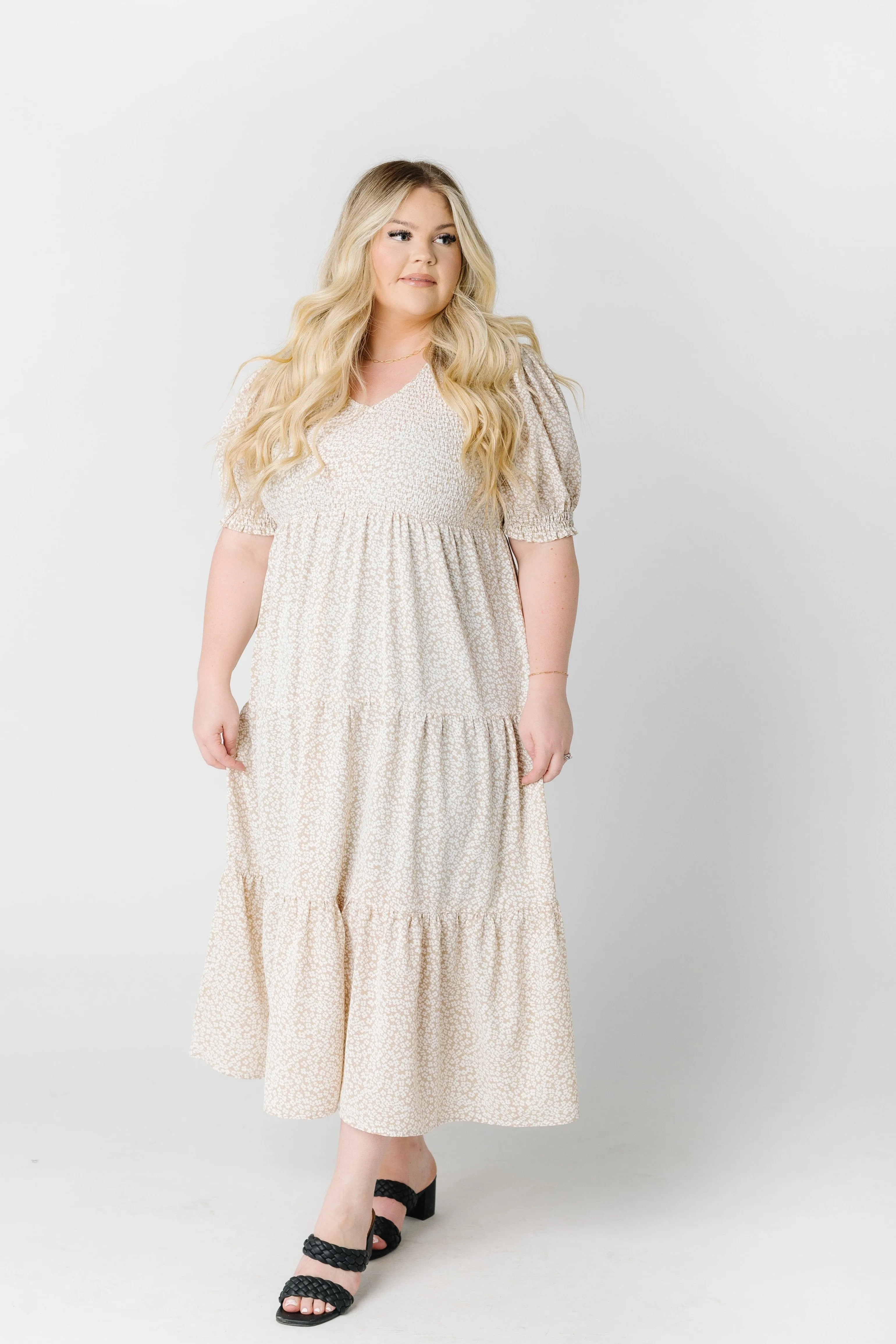 Brass & Roe Gazing Smocked Dress