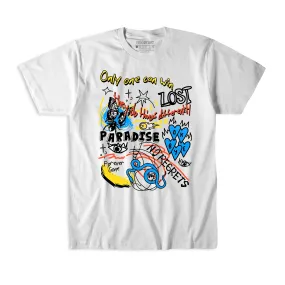 CAN'T CHANGE YESTERDAY TEE WHITE/YELLOW