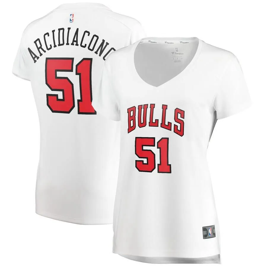 Chicago Bulls Ryan Arcidiacono Fanatics Branded Fast Break Player Team Association Jersey Womens - White | Ireland H5589C8