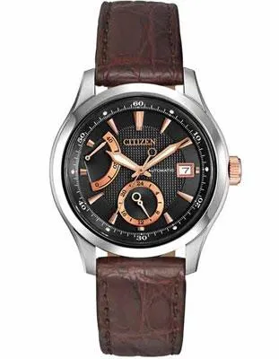 Citizen Mens Signature Grand Classic Automatic - Stainless - Leather Strap