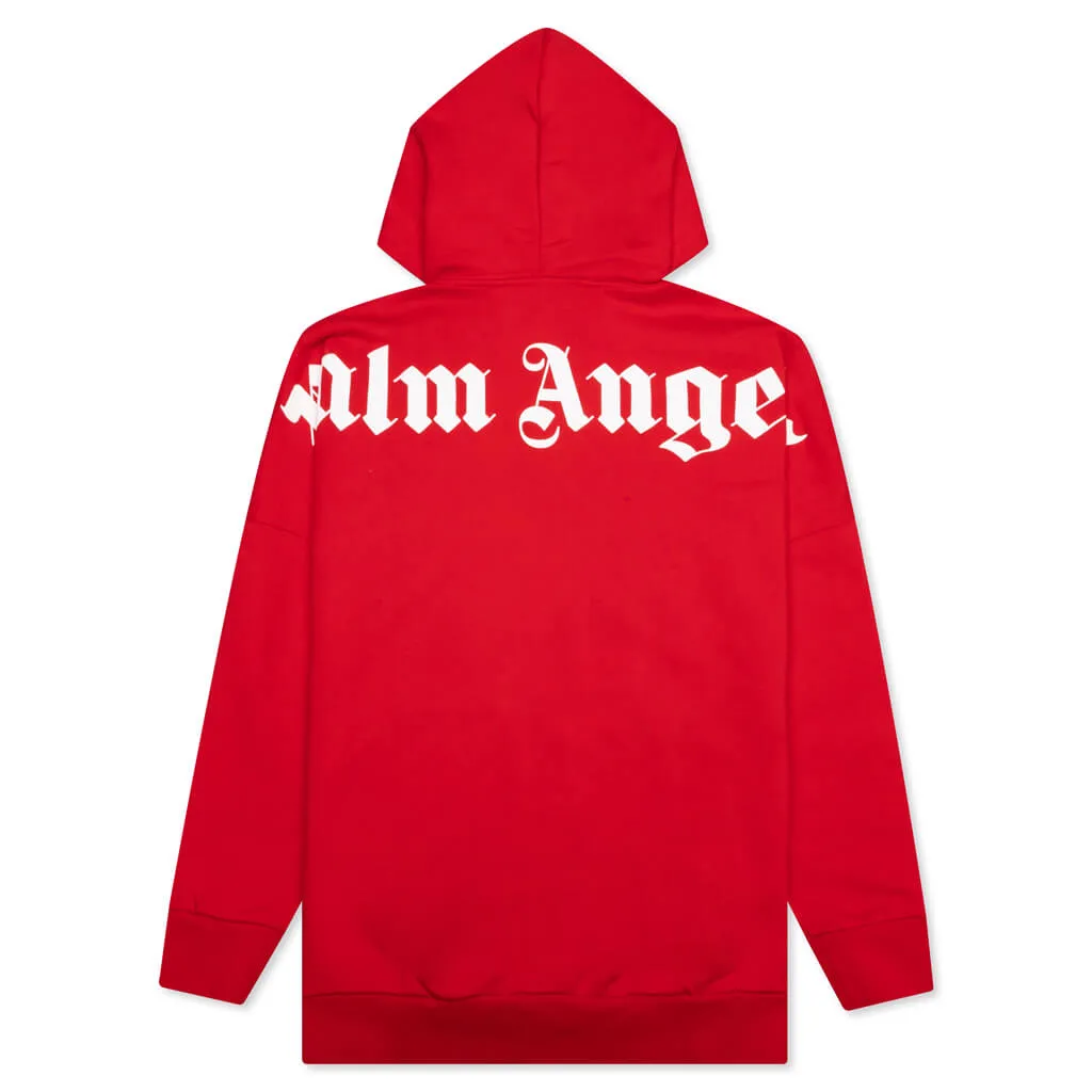 Classic Logo Over Hoodie - Red/White