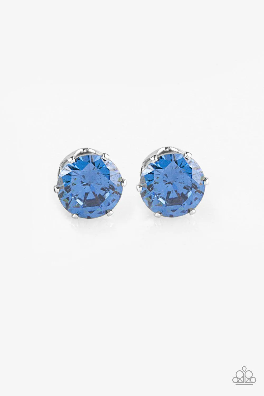 Come Out On Top Blue Gem Post Earrings - Paparazzi Accessories