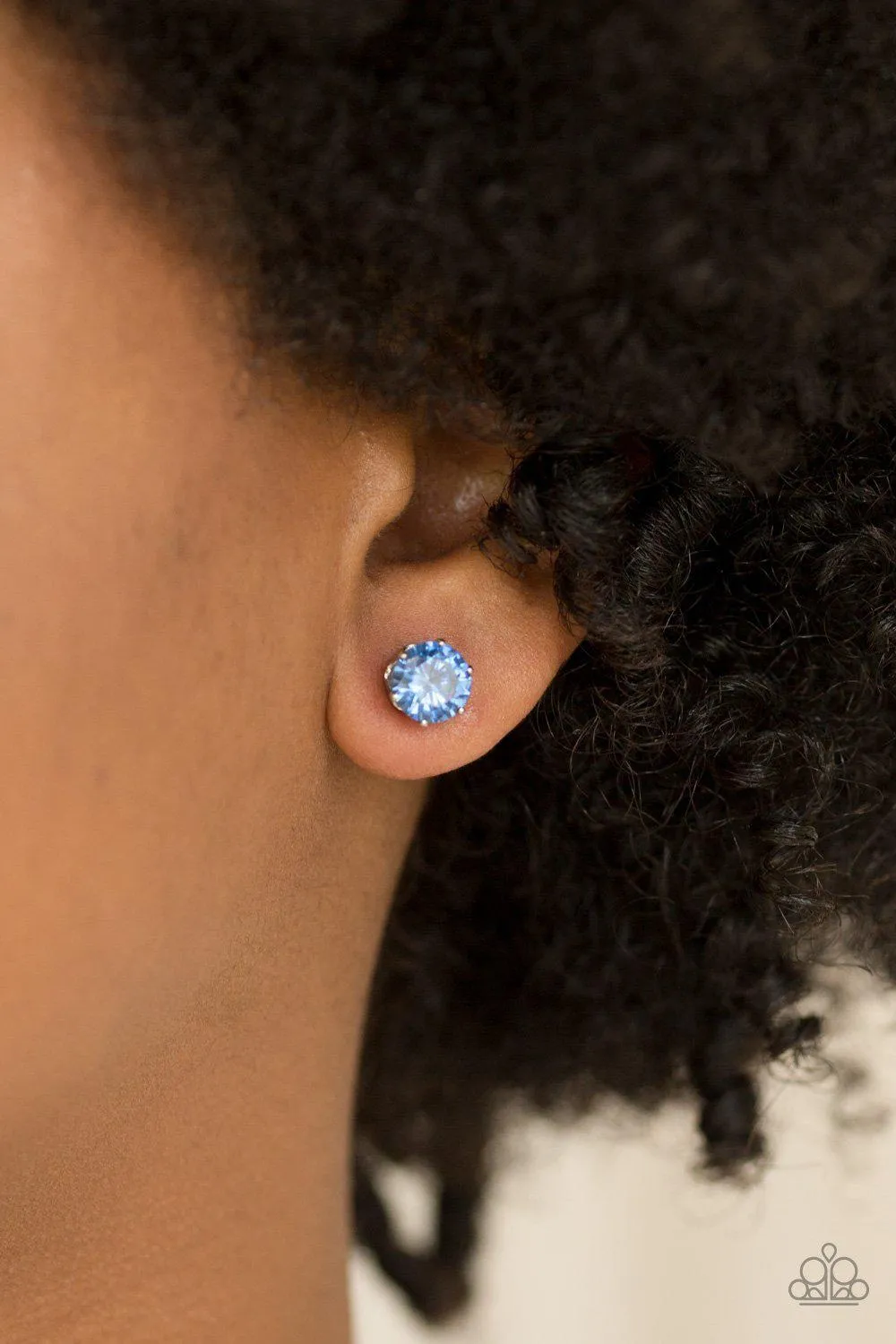 Come Out On Top Blue Gem Post Earrings - Paparazzi Accessories