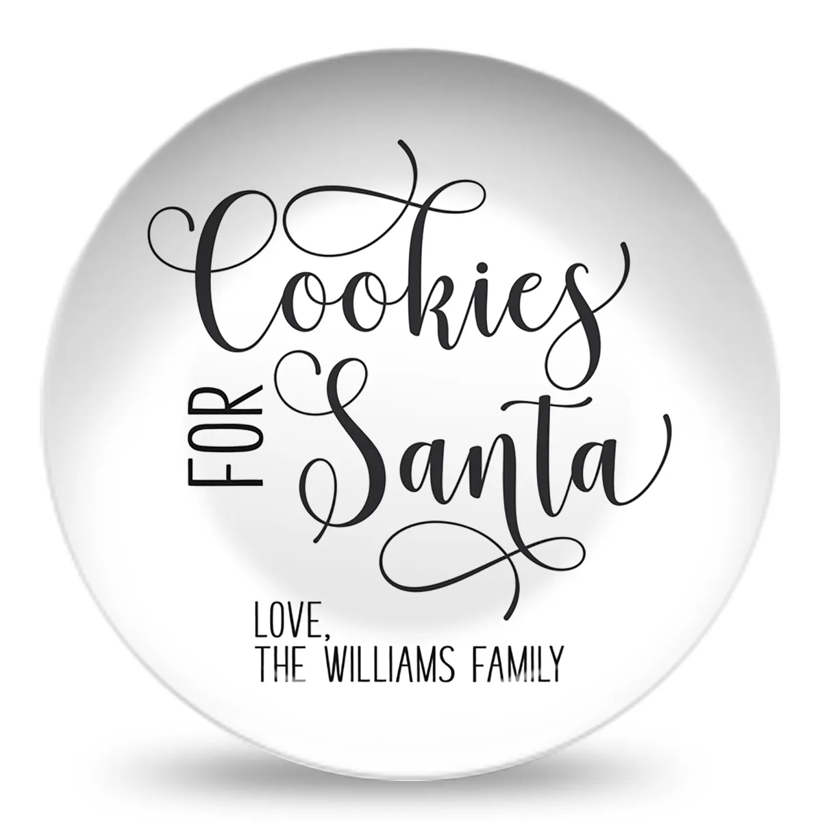 Cookies for Santa Personalized Plate