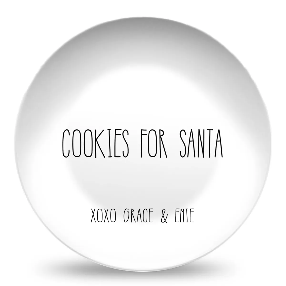 Cookies for Santa Personalized Plate