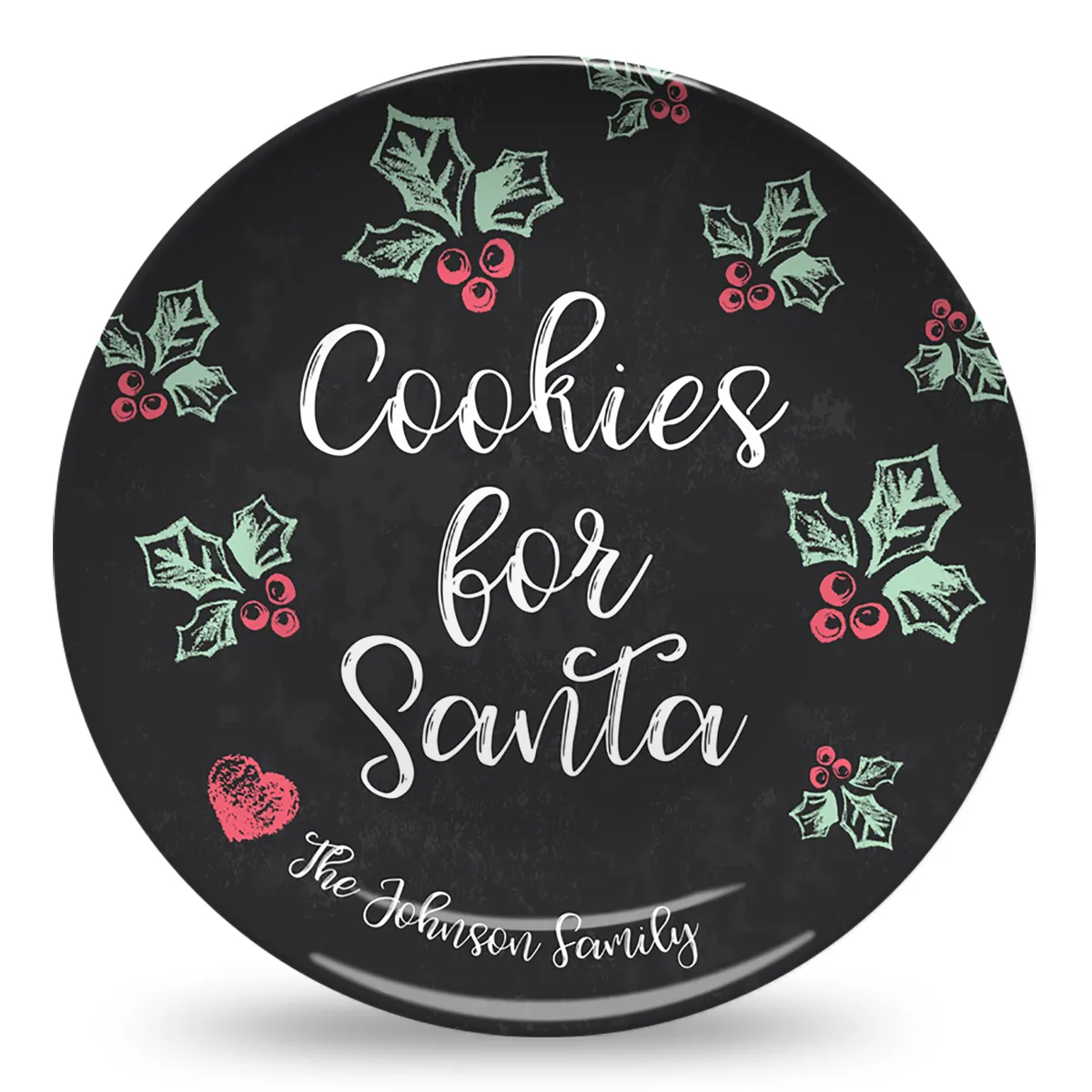 Cookies for Santa Personalized Plate