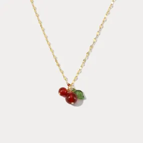 Cranberry Pendant Necklace