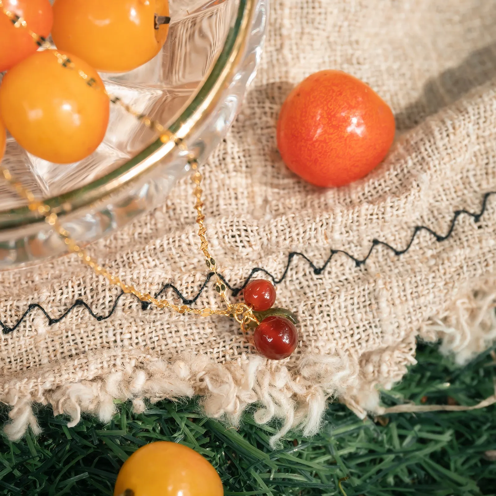 Cranberry Pendant Necklace