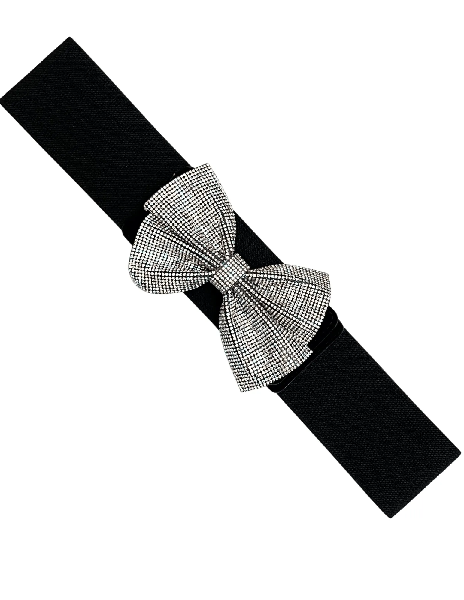 Crystal Bow Stretch Belt