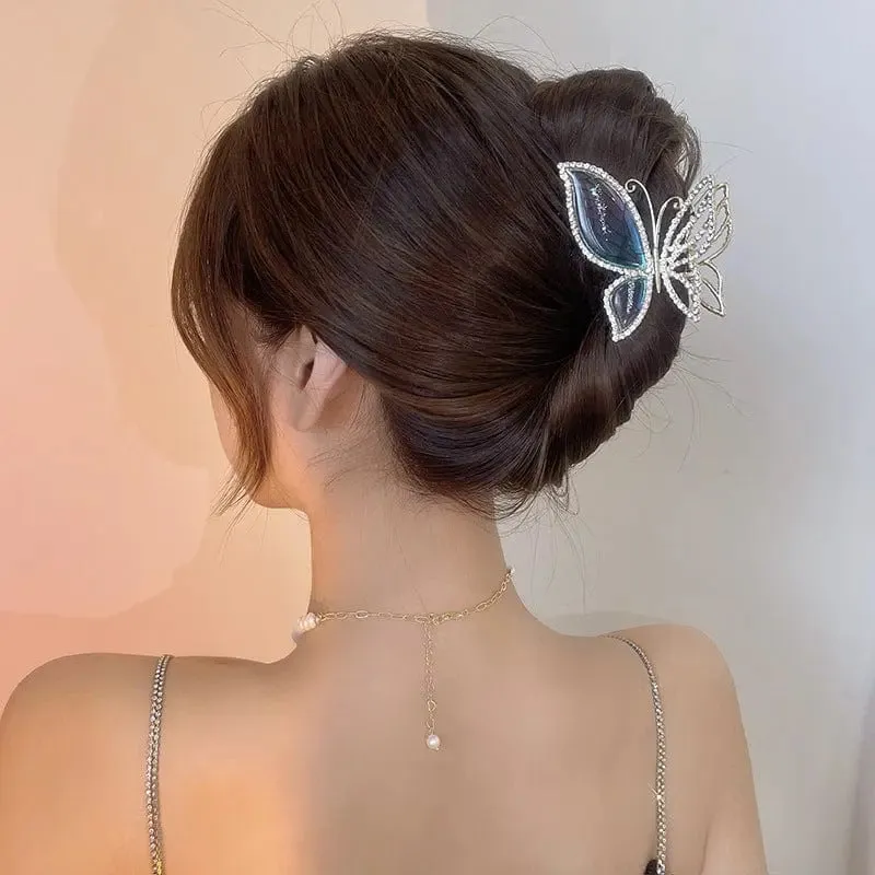 Crystal Butterfly Princess Claw Clip Hair Clip