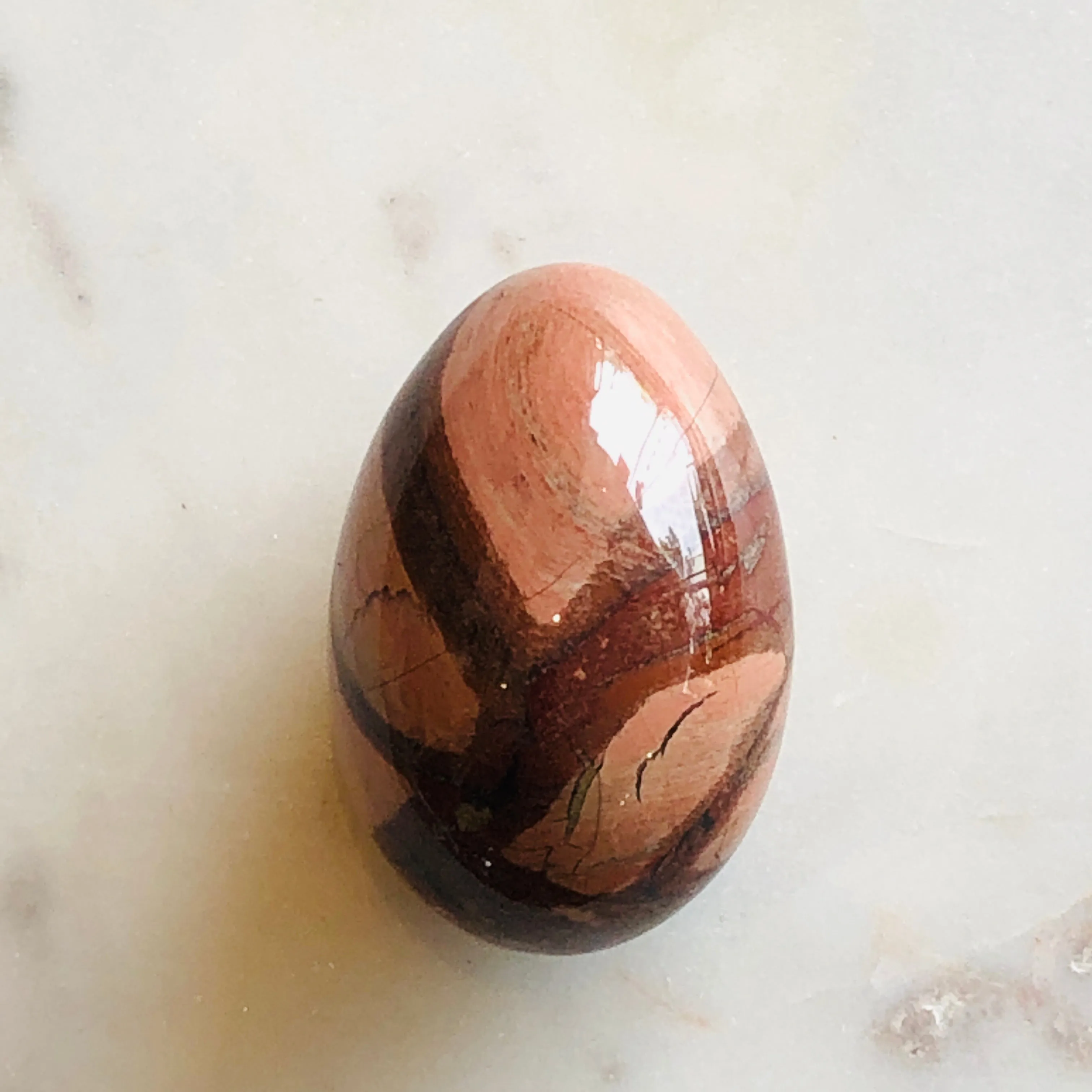 Crystal Egg, Red Jasper