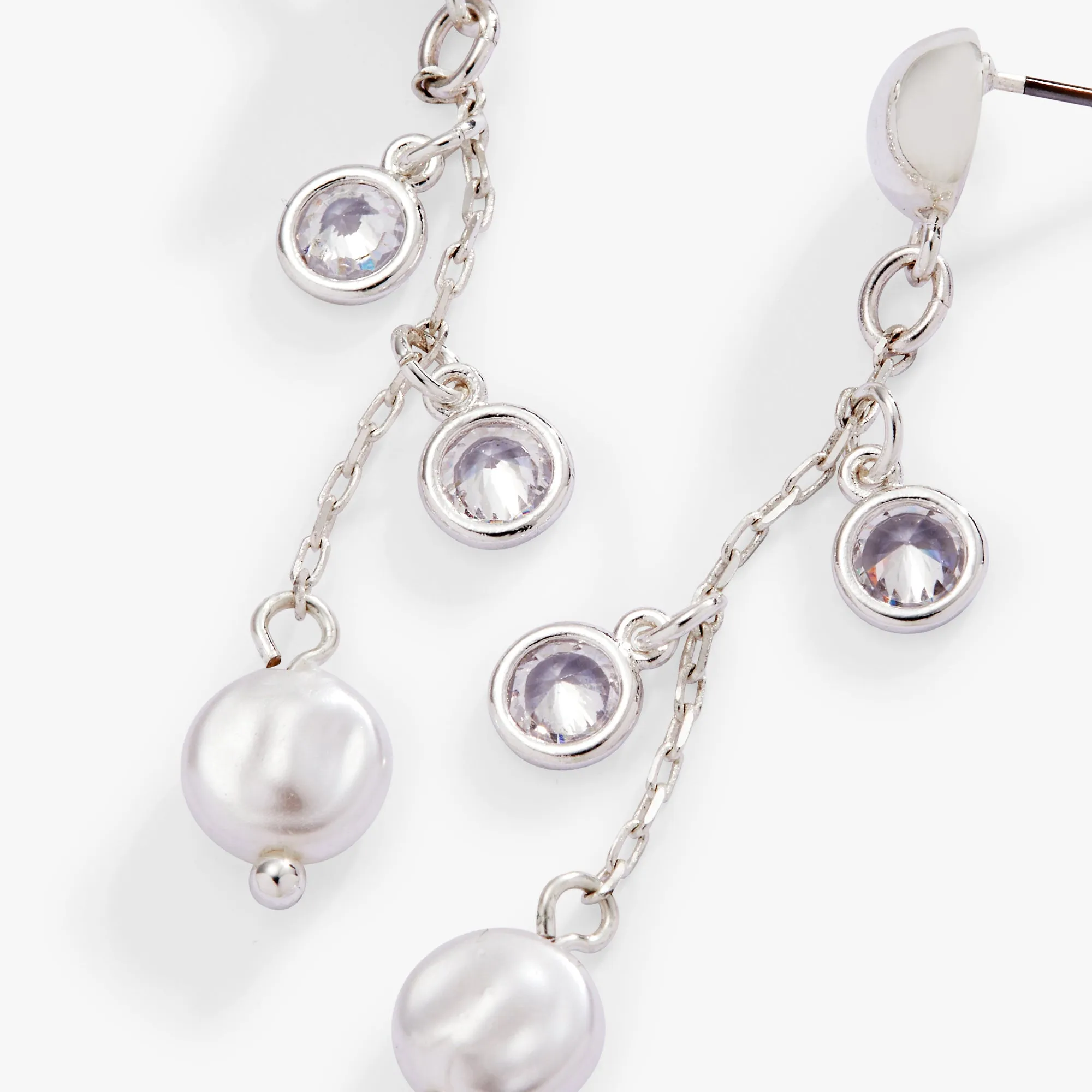 Crystal   Pearl Drop Earrings