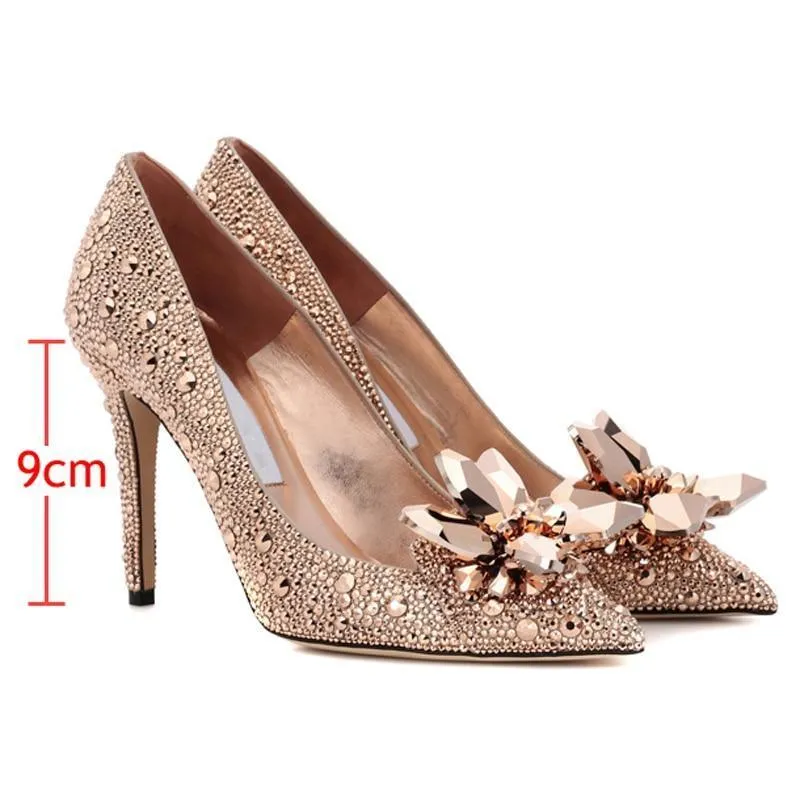 Crystal Rhinestone Wedding Pumps Shoes