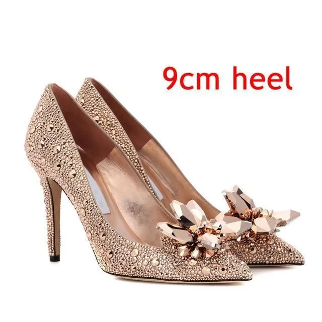 Crystal Rhinestone Wedding Pumps Shoes