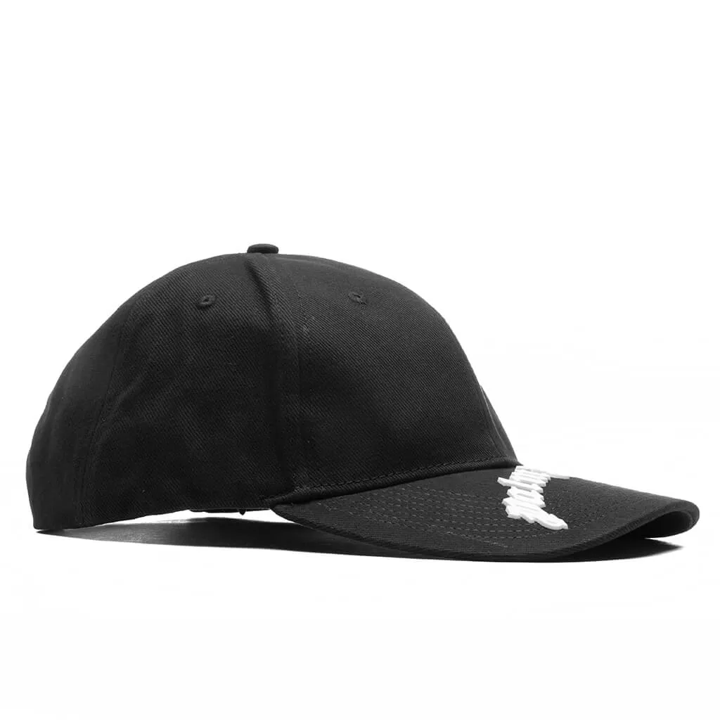 Curved Logo Cap - Black/White