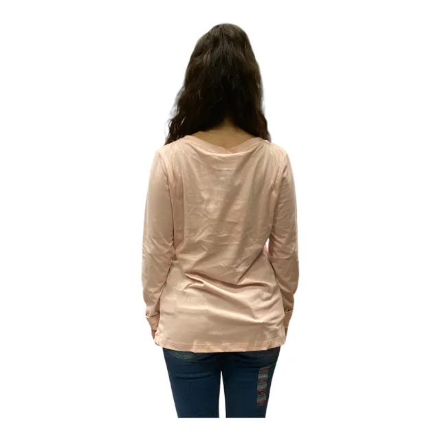 Dance Size Women's long-sleeved jersey shirt 22IDD71257 558 pink