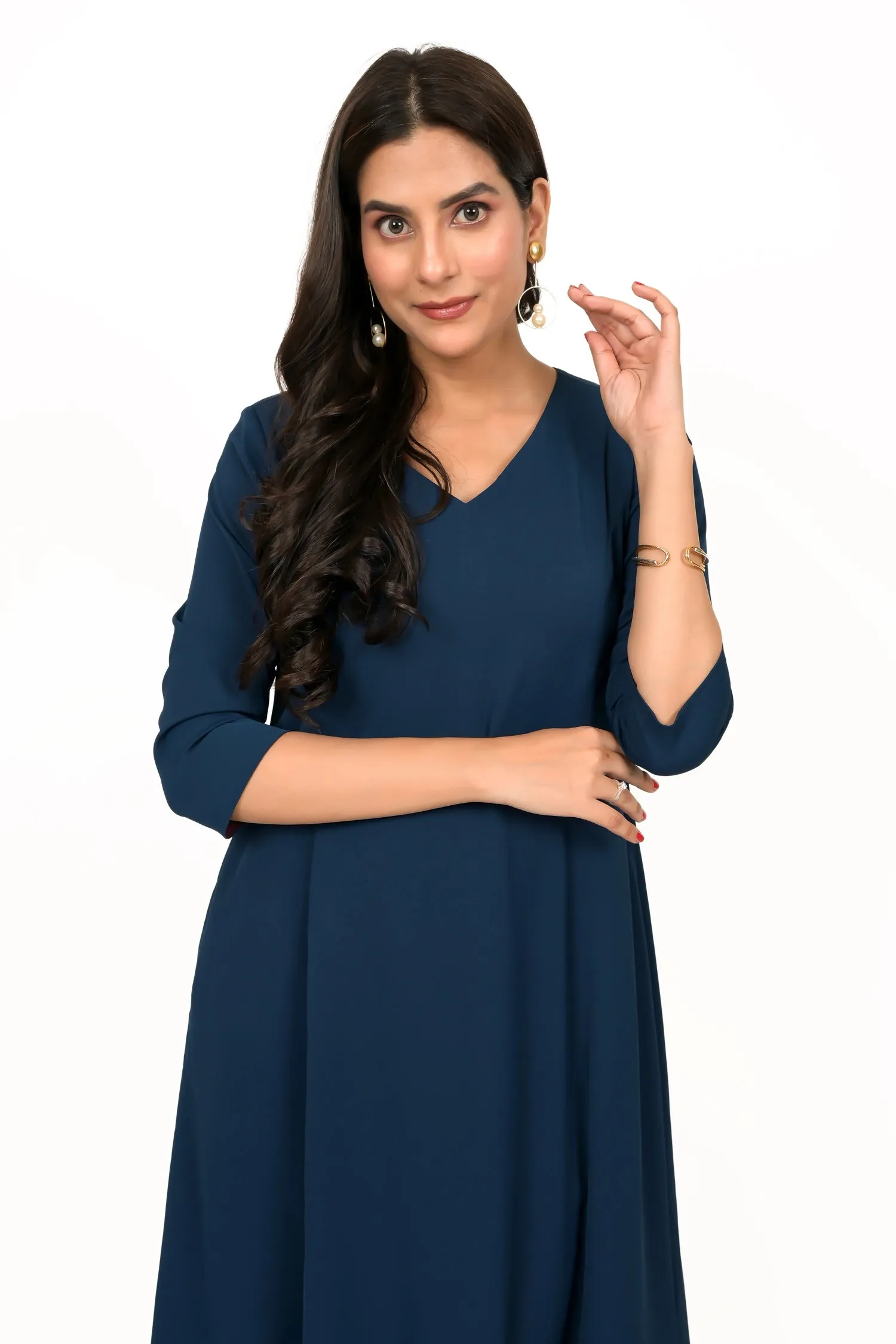 Deep Blue Princess Line Kurta Dress