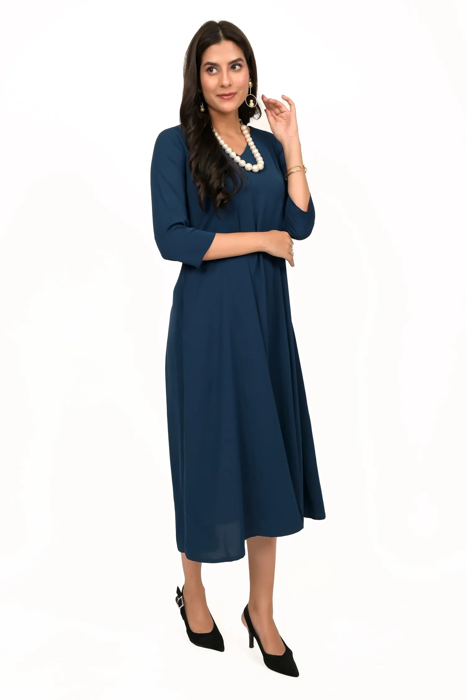 Deep Blue Princess Line Kurta Dress